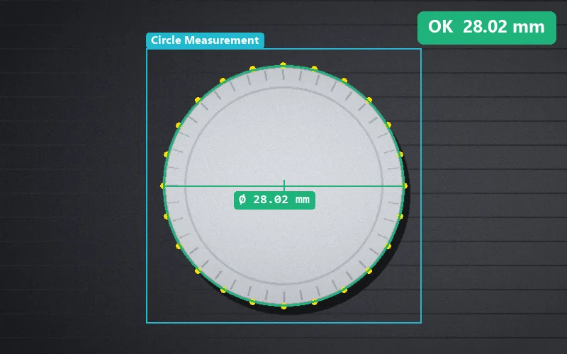 ตัวอย่างผลตรวจ Circle Measurement